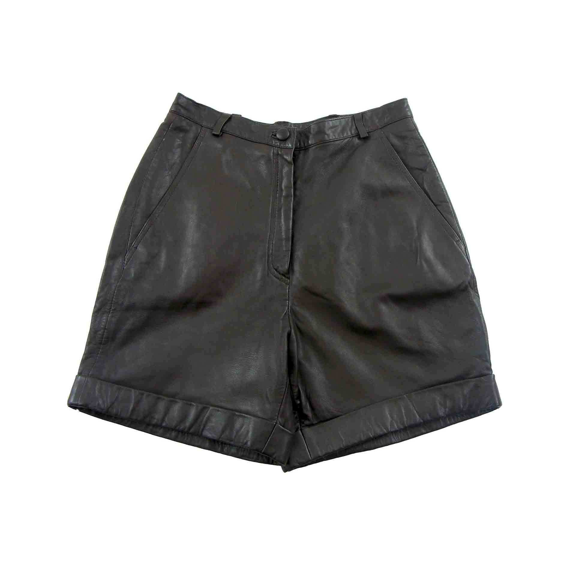Leather shorts Womens vintage Leather suede shorts Blue17