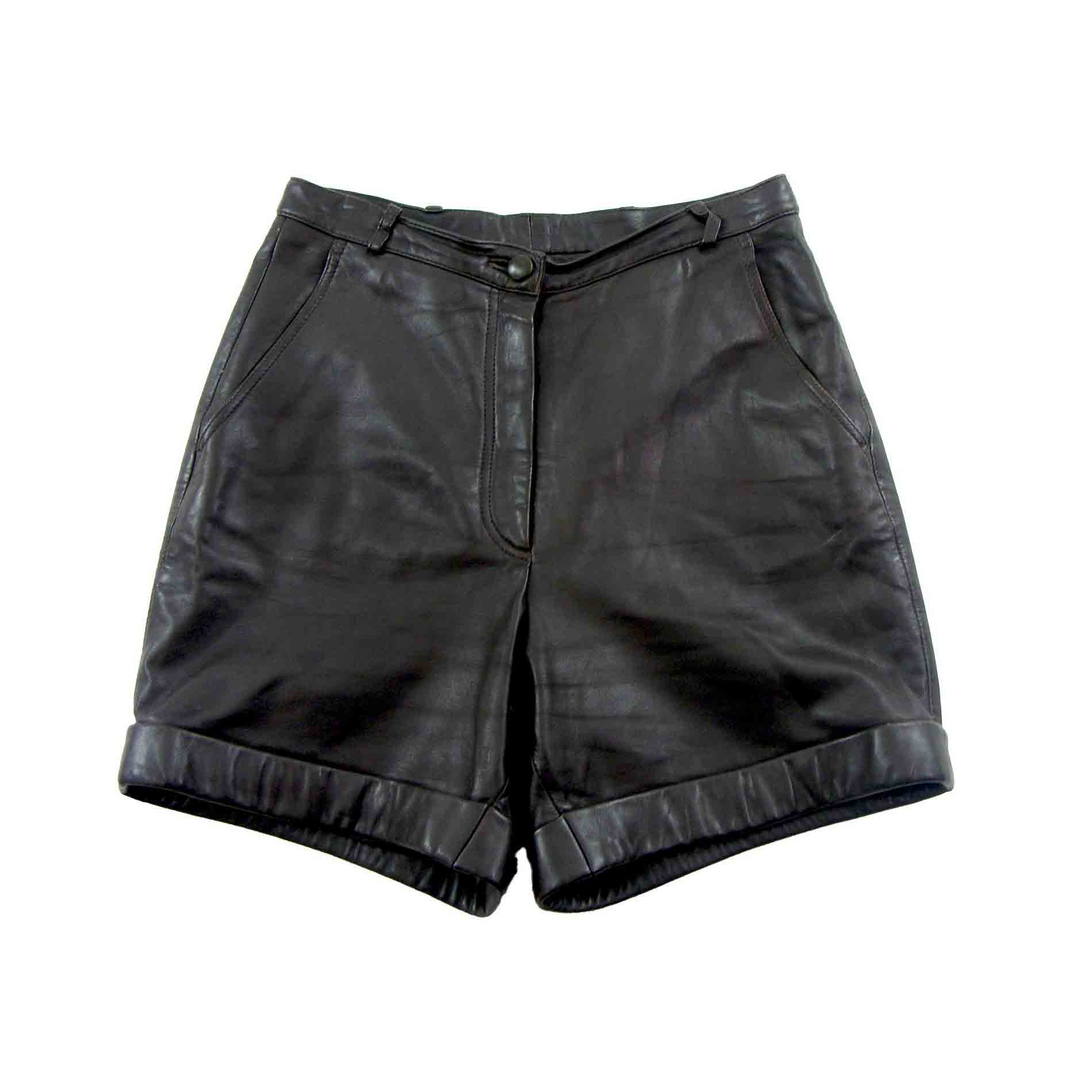 90s leather shorts