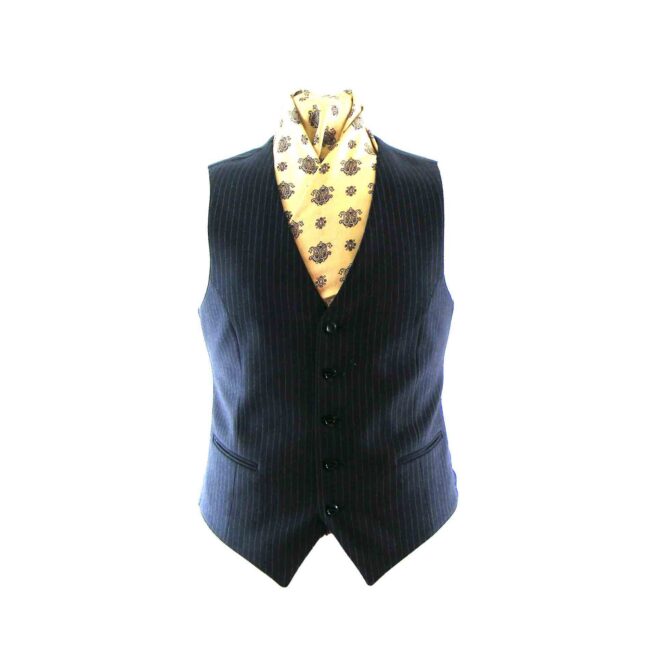 Blue and white waistcoat