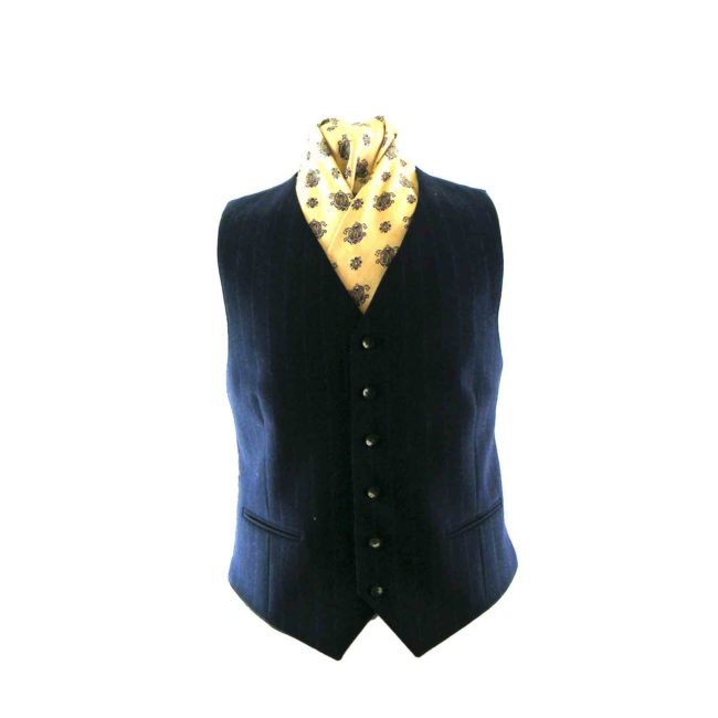 Blue pinstripe waistcoat