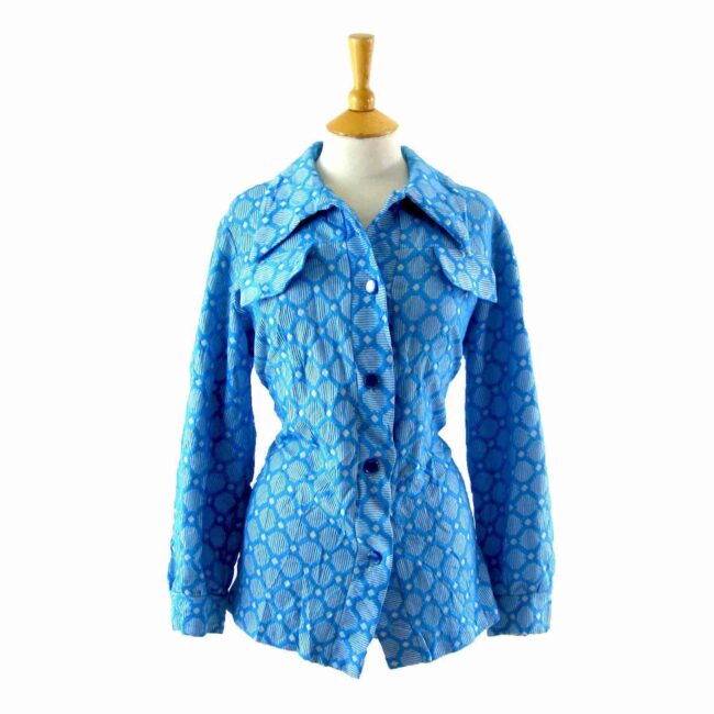 Blue 70s blouse