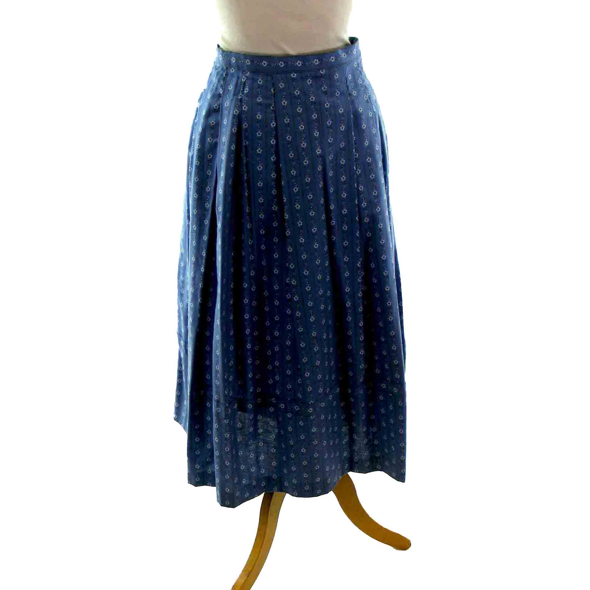 Blue Vintage Dirndl Skirt