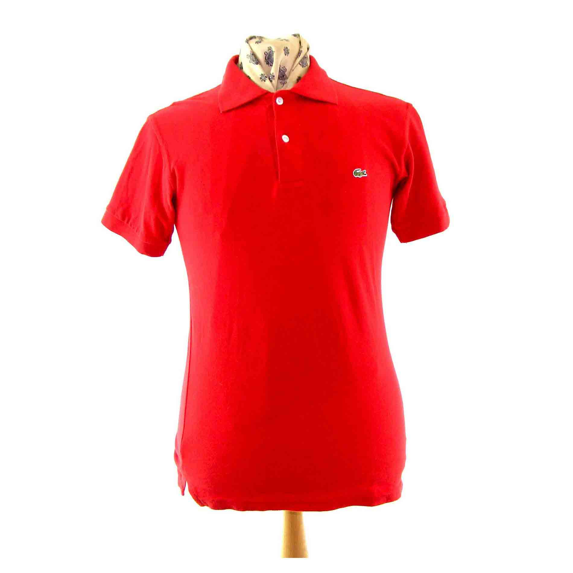 Boston red Lacoste polo shirt - Blue 17 Vintage Clothing