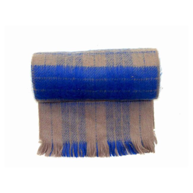 Brown & Blue Tartan Scarf