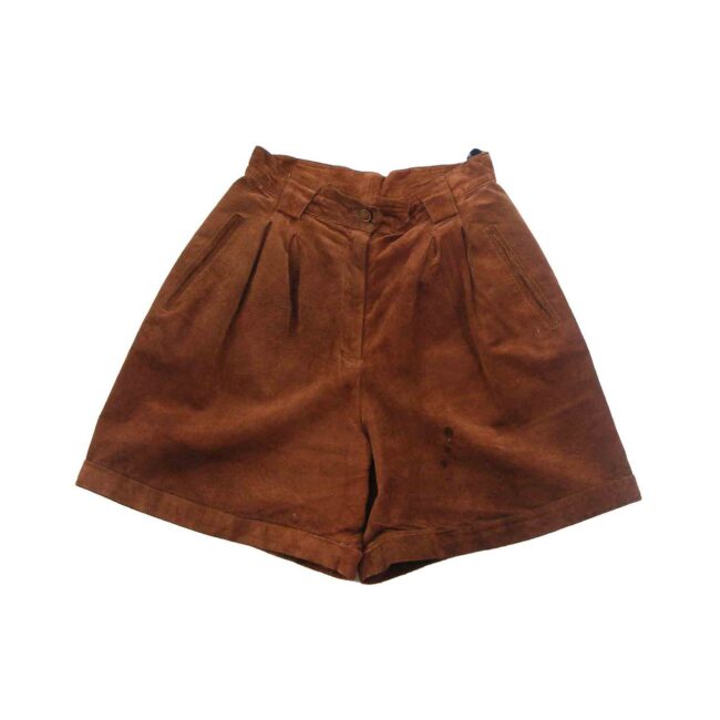 90s Dark tan suede shorts