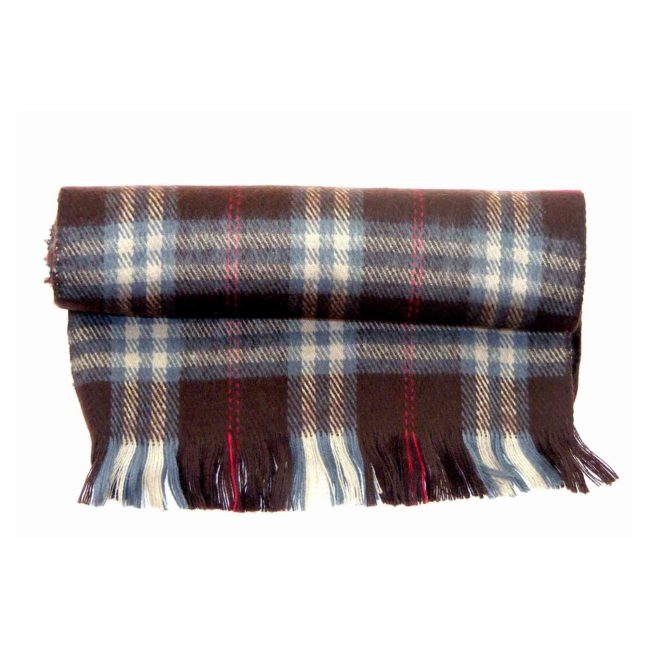 Burgundy Tartan Print Scarf
