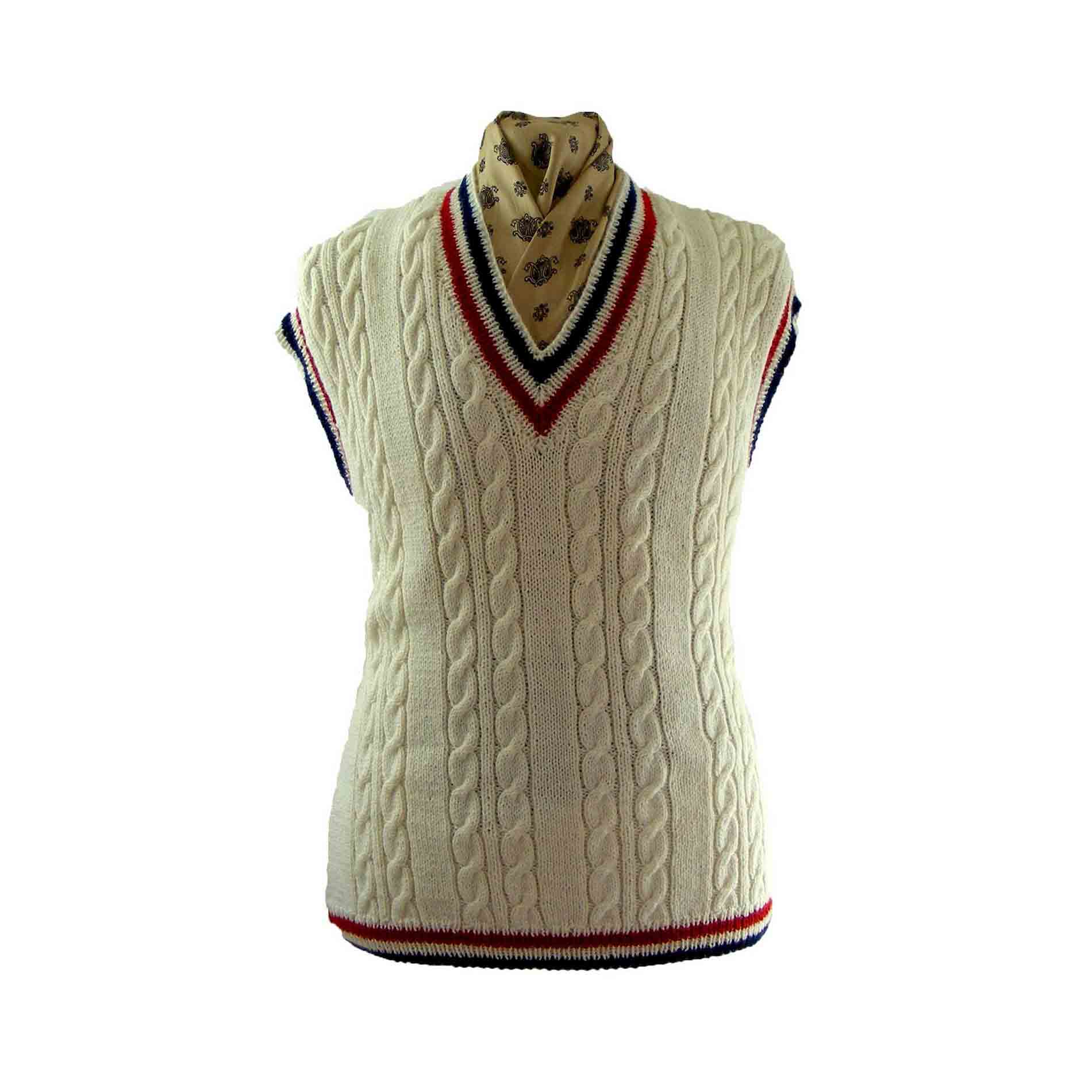 Cable knit tank top Blue 17 Vintage Clothing