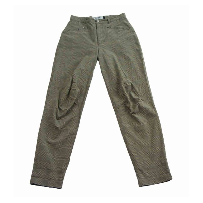 Checked High waist Trousers