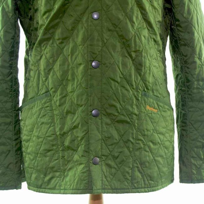Barbour Mens Green Diamond Quilted Jacket - M - Image 3