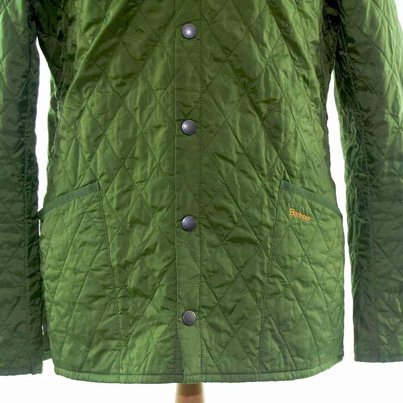 barbour green quilted jacket mens