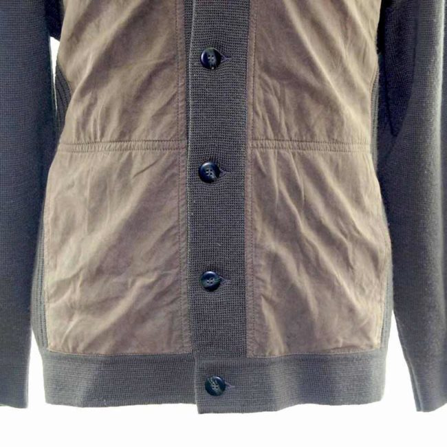 60s Mocha Suede Mens Button Cardigan - M - Image 4