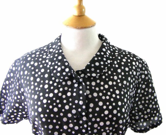 60s Polka Dot Blouse - 14 - Image 2