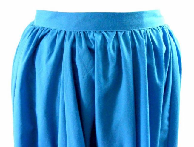 70s Blue Wide Circle Skirt - 8 - Image 2