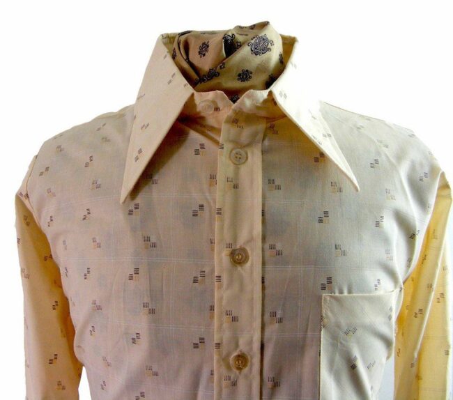 70s Cream Colored Printed Shirt - XL - Image 2