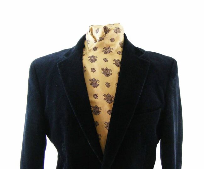 70s Dark Blue Corduroy Blazer - M - Image 2