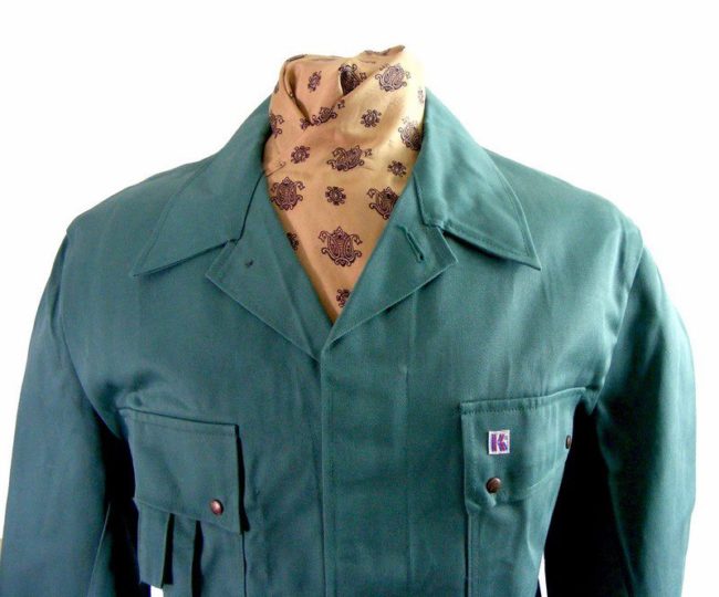 70s Light Green Cotton Workwear Jacket - L - Image 2