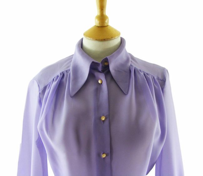 Close-up-of-70s-Lilac-Long-Collared-Blouse