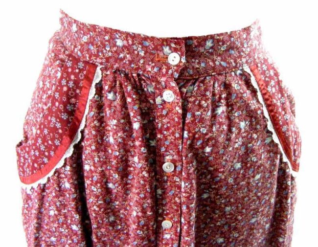 70s Multicoloured Floral Print A Line Skirt - 8 - Image 2