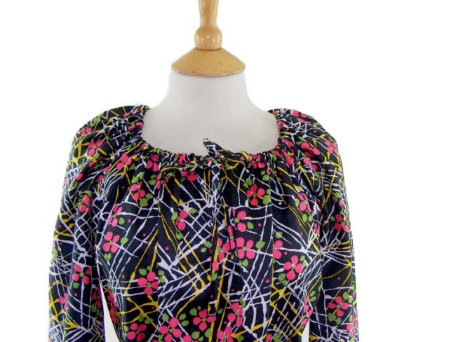 70s Multicoloured Floral Print Top - 10 - Image 2