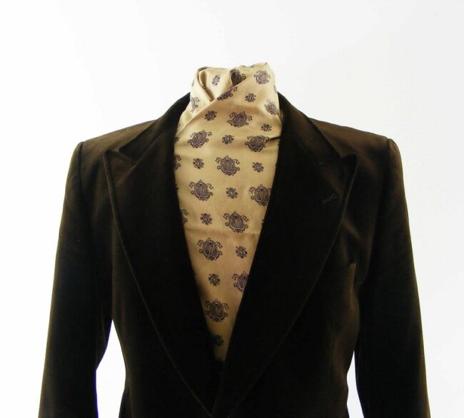 70s Stylish Wide Lapels Velvet Blazer - M - Image 2