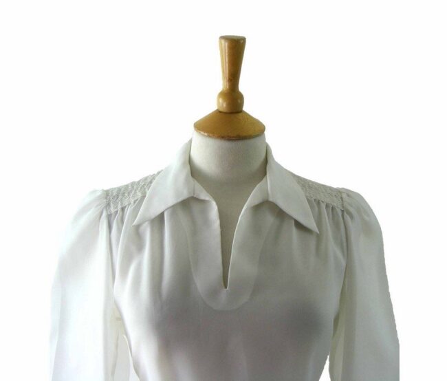 70s White Lurex Top - 10 - Image 2