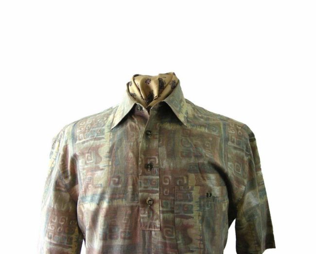 80s Abstract Print Casual shirt - M - Image 2