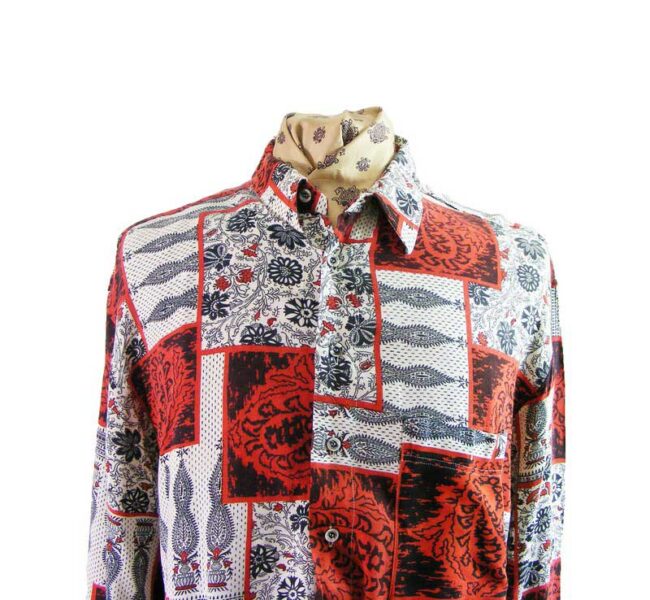 80s Abstract Retro Print Three Colors Shirt - Image 2