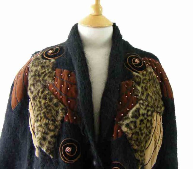 80s Black Mohair Cardigan - 16 - Image 2