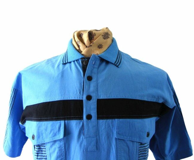 80s Blue Casual Shirt - M - Image 2