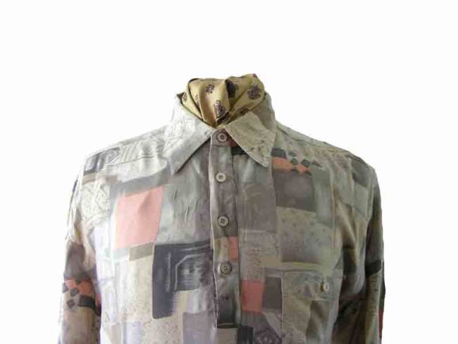 80s Cube Print Casual shirt - XL - Image 2