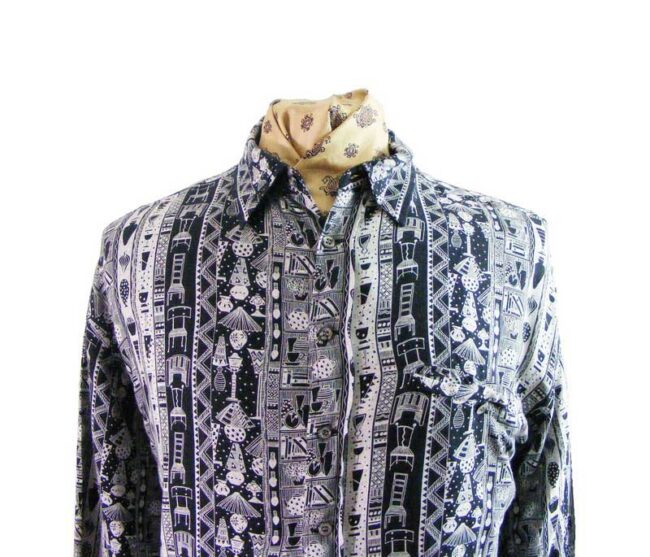 80s Home Furnishings Print Shirt - L - Image 2