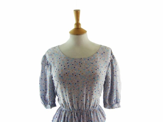 Mulicolour Polka Dot Knee Length 80s Dress - 10 - Image 2
