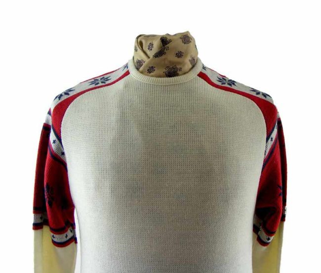 80s Reindeer Snowflake Ski Jumper - M - Image 2