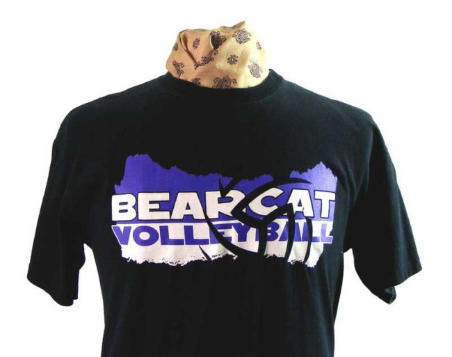 90s Bearcat Volley Ball Black T shirt - M - Image 2