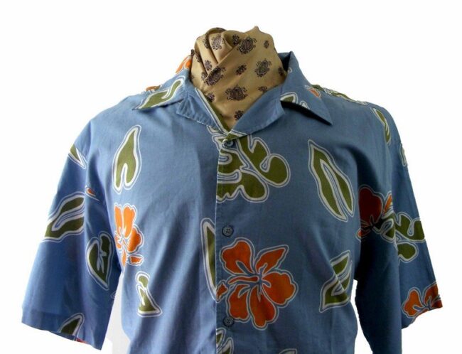 90s Cotton Tropical Floral Print shirt - XL - Image 2