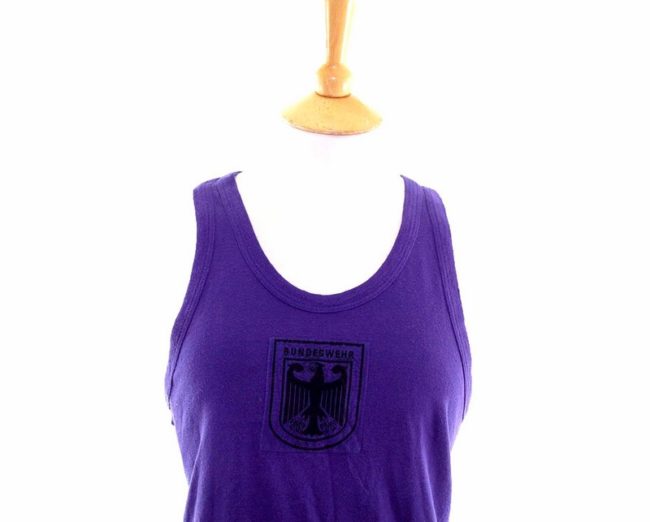 90s Deep Purple Cotton Bundeswher Army Vest - S - Image 2