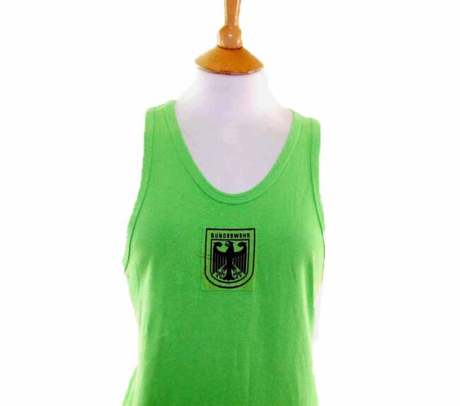 90s Fluorescent Green Military Vest - Image 2