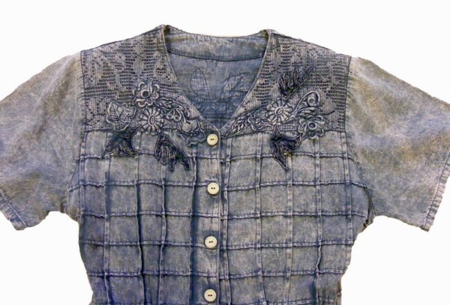 90s Grey Marble Wash Cotton Jump suit - 14 - Image 2