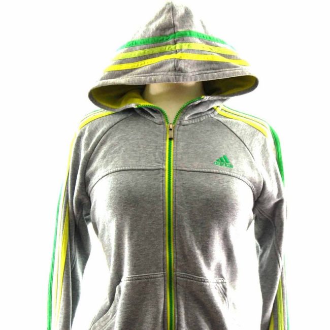 90s Ladies Hooded Grey Adidas Top - 12 - Image 2