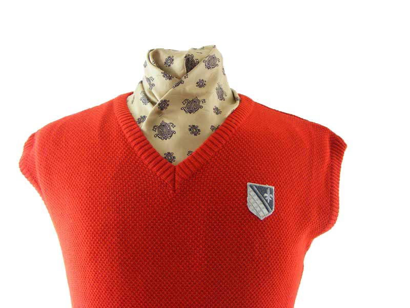 90s Mens Red V Neck Tank Top - M - Image 2