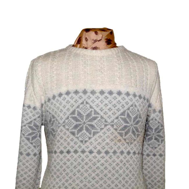 90s Mens Snowflake Jumper - L - Image 2