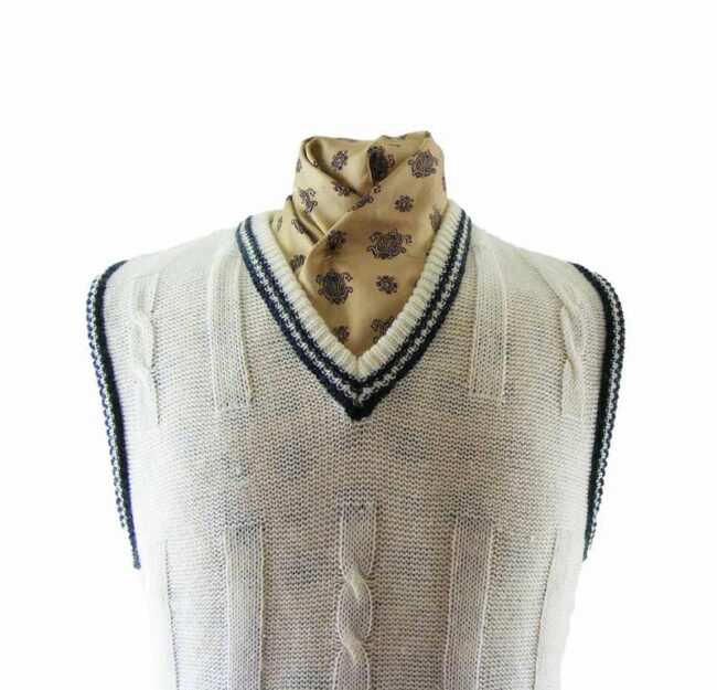 90s Mens V Neck Tank Top - L - Image 2