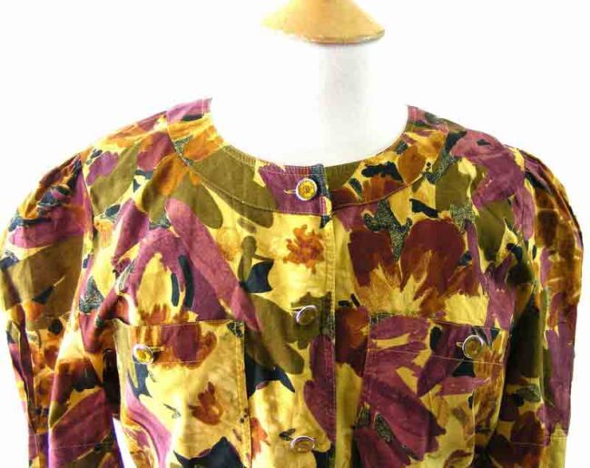 90s Multicolored Floral Print Cropped Top - 12 - Image 3