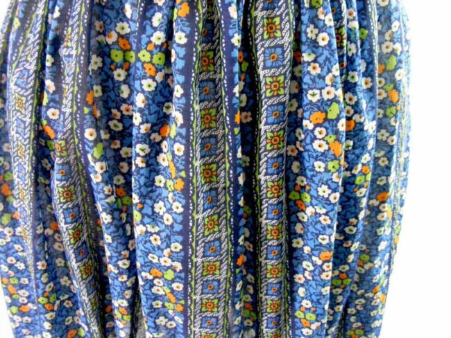 90s Multicolored Floral Print Peasant Skirt - Image 2