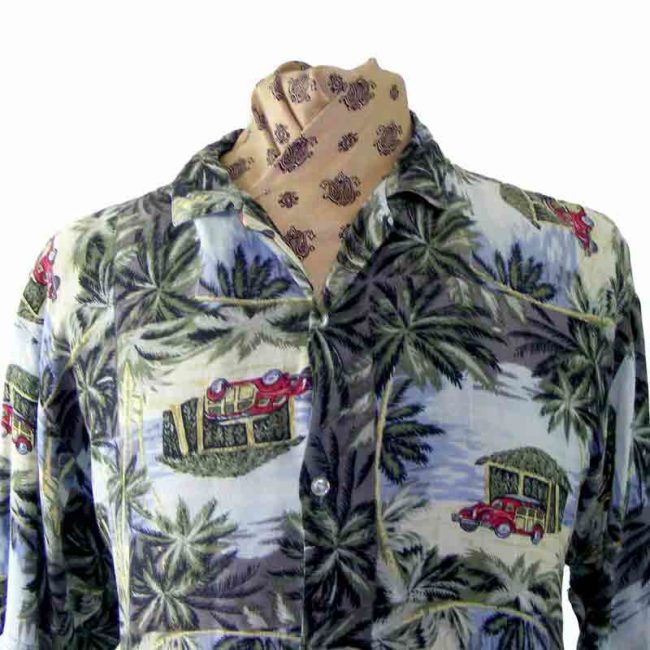 90s Multicolored Hawaiian Print shirt - 2XL - Image 2