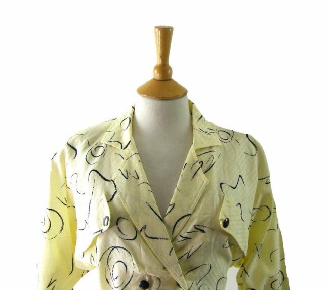 90s Pale Yellow Blouse - 12 - Image 2