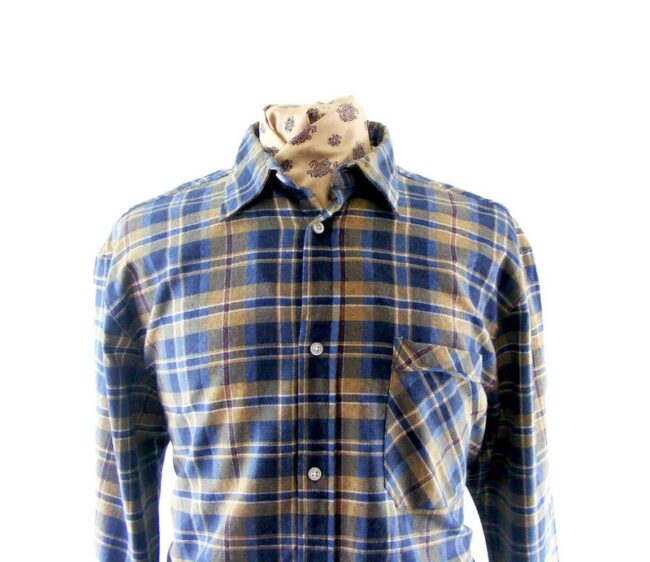 90s Plaid Grandad Multicolored Shirt - 2XL - Image 2