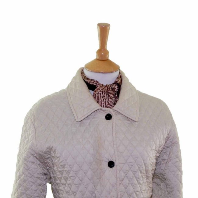 Barbour Womens Off White Diamond Quilted Jacket - 14 - Image 2