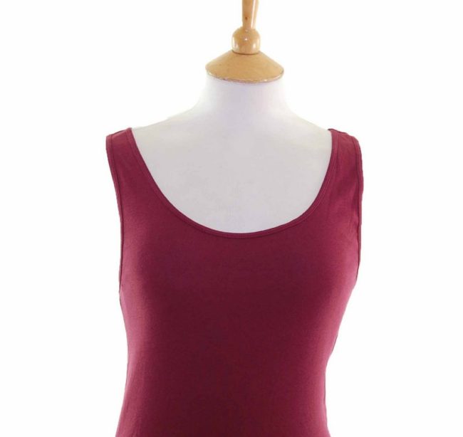 Bergundy Cotton Singlet- XS - Image 2