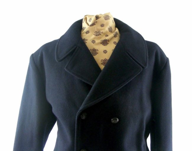 Classic Navy Blue Mens Peacoat Jacket - XXL - Image 2
